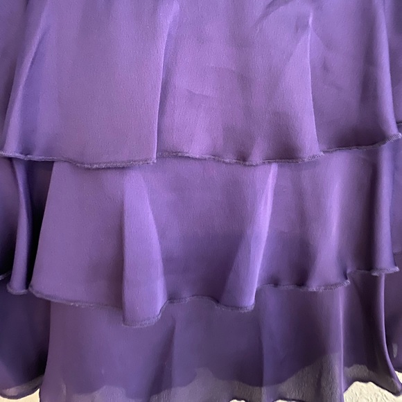 Armani Exchange Purple Ruffles Mini Skirt, size 0 - Picture 10 of 11